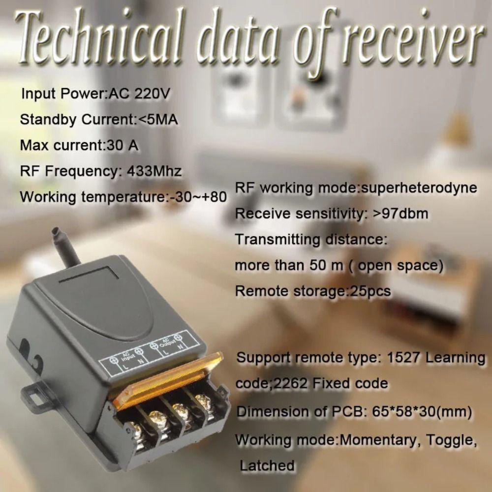 433Mhz Remote Control Switch High Power 8V-72V on Off Remote Control Transmitter Multifunctional Blasting Flash Smart Switch Car