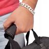Silver Men' Bracelet 8mm THICK 925 Silver ITALIAN + FREE