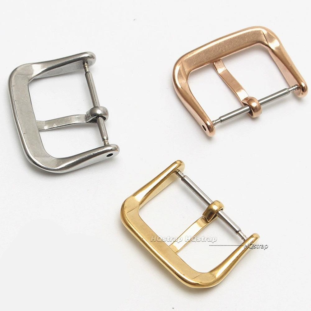 Metal Watch Band Buckle 16mm 18mm 20mm 22mm Men Watchband Strap Buckles Silver Black Gold Stainless Steel Watch Clasp