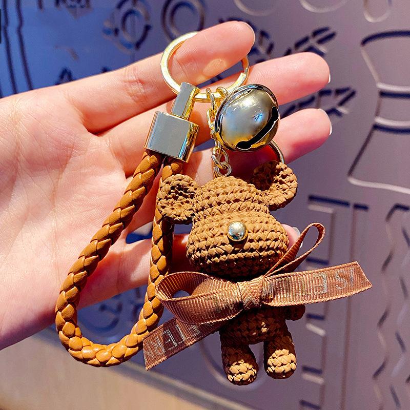Woolly Bear Keychain Three-Dimensional Doll Backpack Pendant