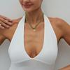 Ocean Style Starfish Scallop Necklace Cute Small Fresh Mesh Yarn Design Collar Chain Necklace