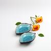 2Pcs Ceramic Leaf Spoon Rest Set Stylish Utensil Holder for Kitchen Counter Cooking Spoons Ladle Organizer Stovetop Accessory