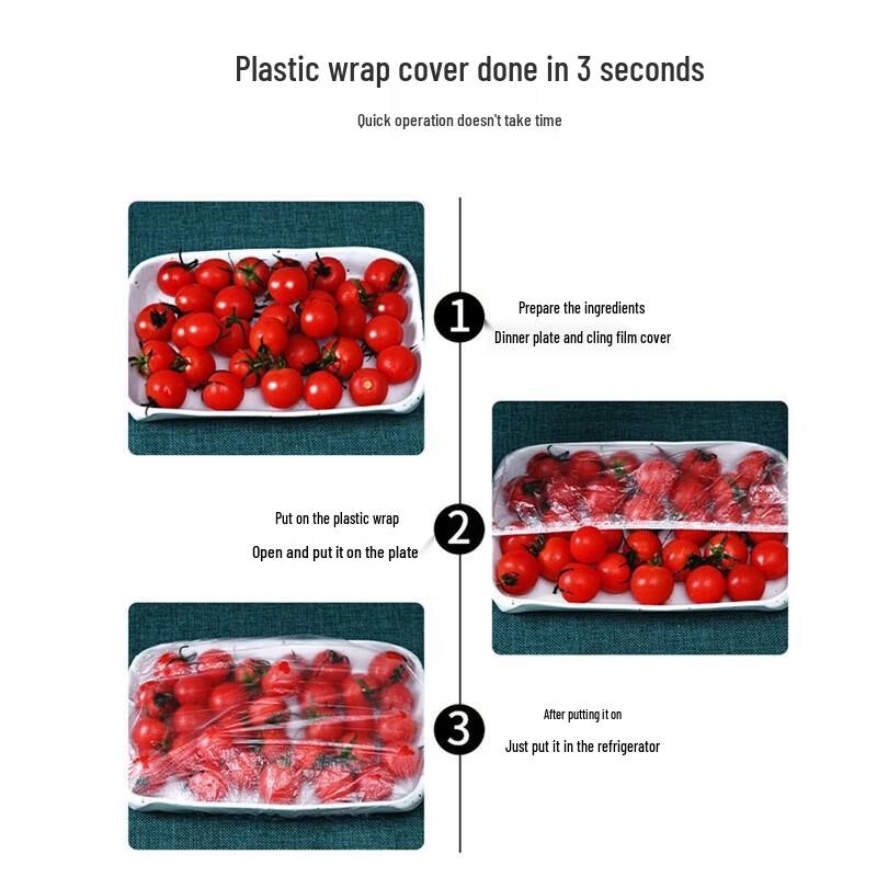 Okaywife Disposable Plastic Wrap Covers (200 Pcs)