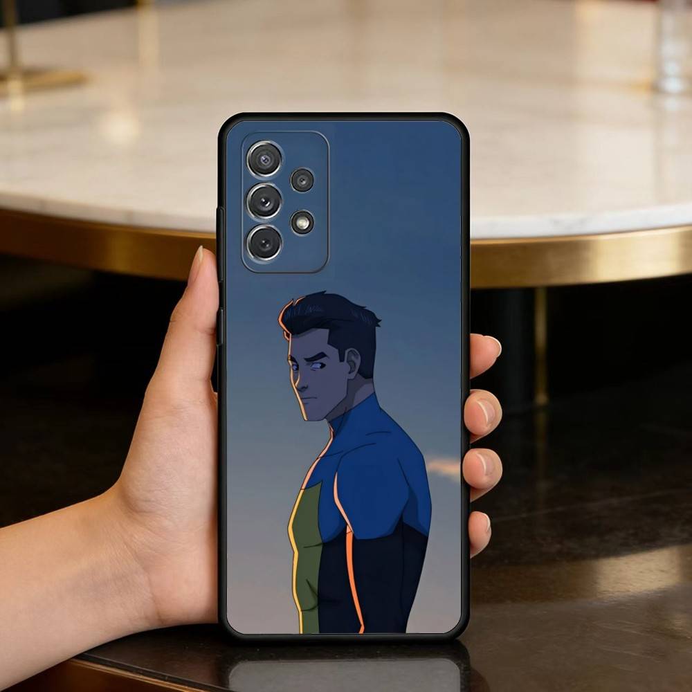 Cool I-Invincible Art Soft Silicone Black Cover Phone Case For Samsung Galaxy A73,A72,A71,A70,A53,A52,A51