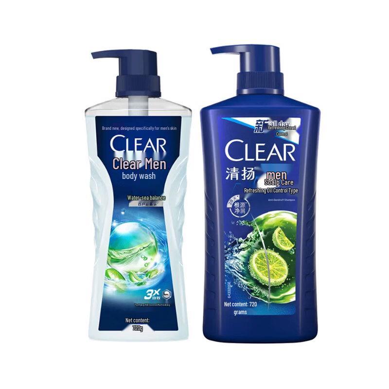

Clear & Fresh Men s Anti-Dandruff Shampoo & Hydrating Shower Gel Set