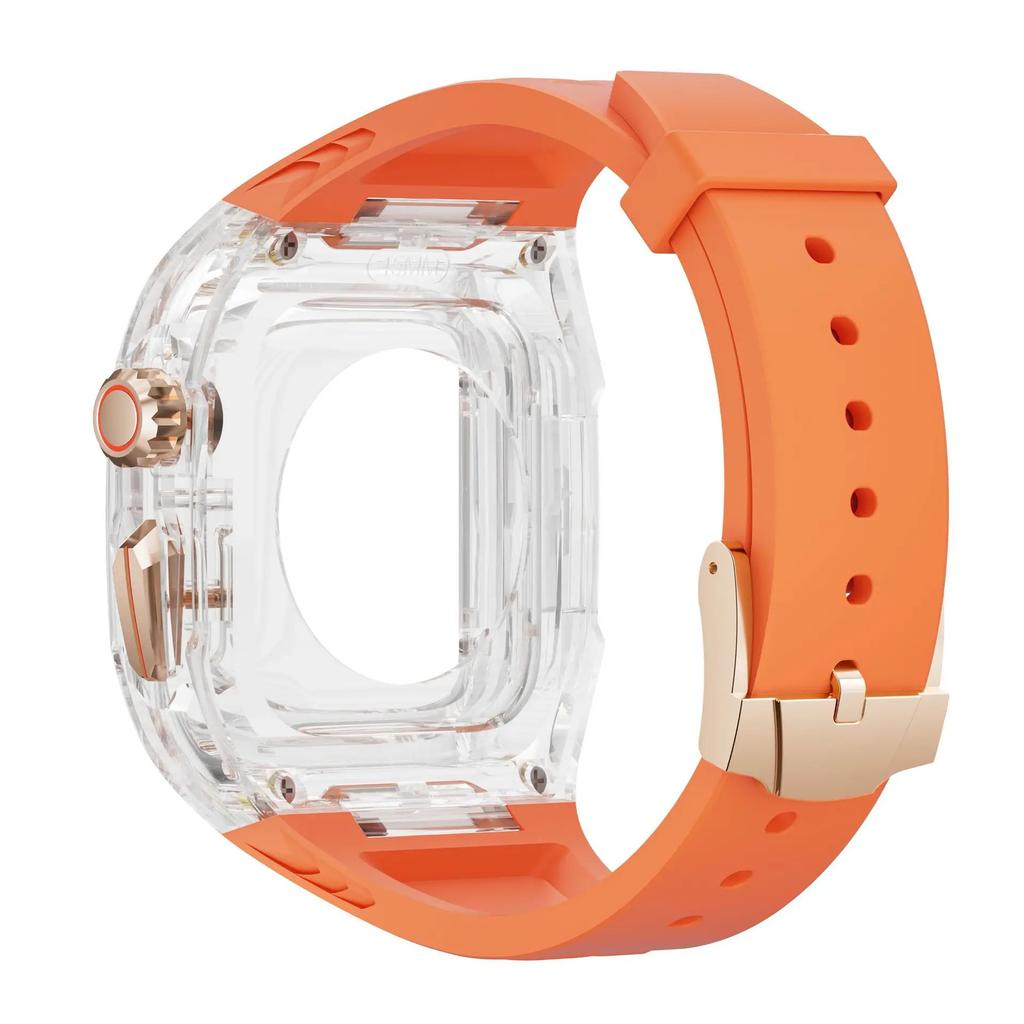 Transparent Modification Kit For Apple Watch 11/10 46mm 42mm/Ultra 2 3 49mm Series 9 8 7 6 5 SE 45mm 44mm 40 41mm Refit Mod Case
