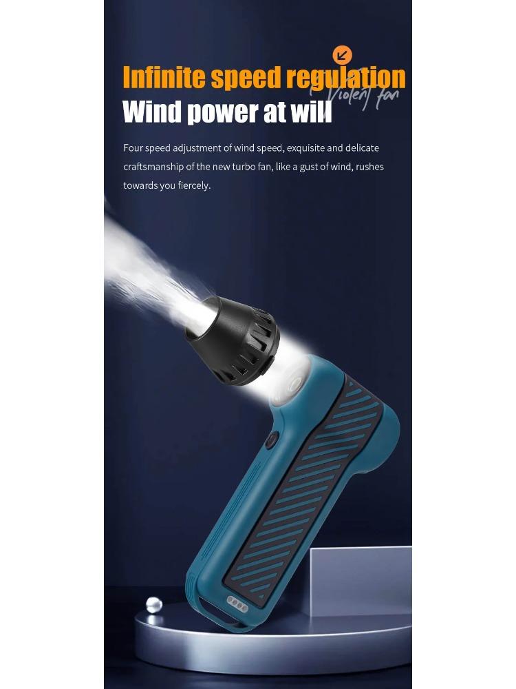 Mini Camping Outdoor Handheld Fan Blow And Suction Integrated Turbo Fan Violent Turbo Fan Portable for Camping And Hiking