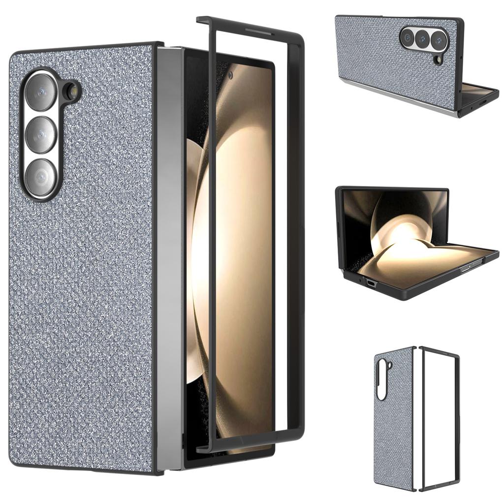 For Samsung Galaxy Z Fold6 5G Case Rhinestone Texture PU+PC Phone Cover
