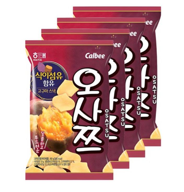 Sweet Potato Snack 60g x4 – Crispy & Naturally Sweet Korean Treat