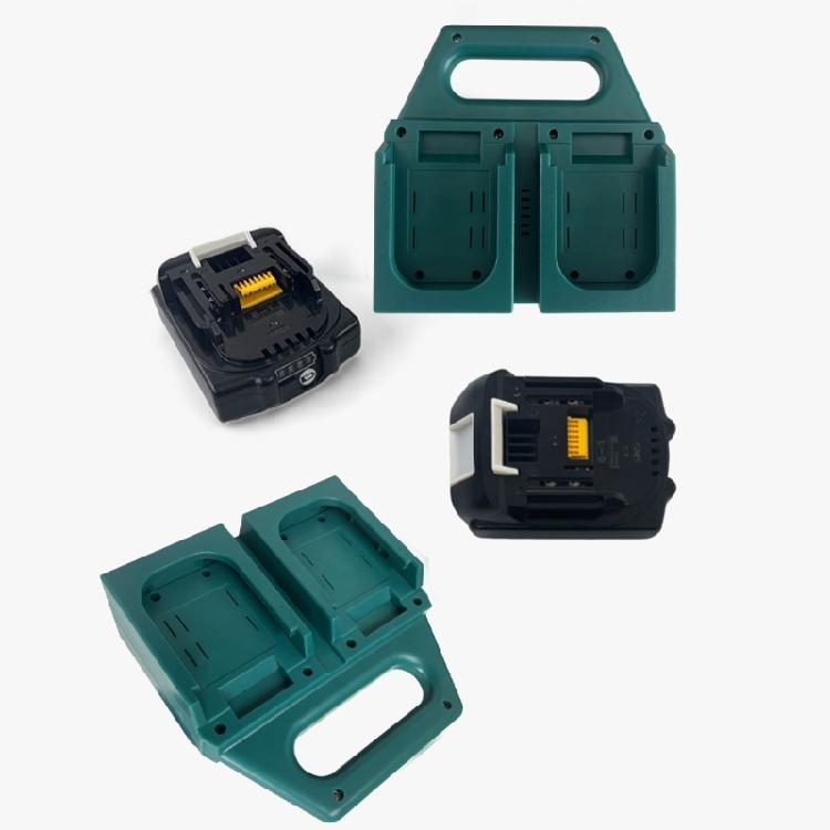 Multiple Cell Plastic Battery Organizers For 18V Batteries Holds 4/6Units Sturdy Storage Rack Space Saving Holders