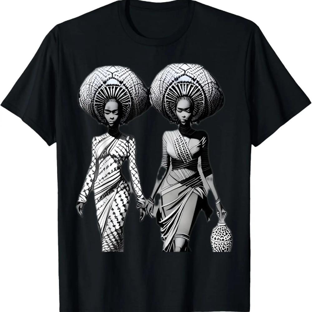 

Twin African American Black Women - PanfurWare LLC T-Shirt XXXXXL чёрный