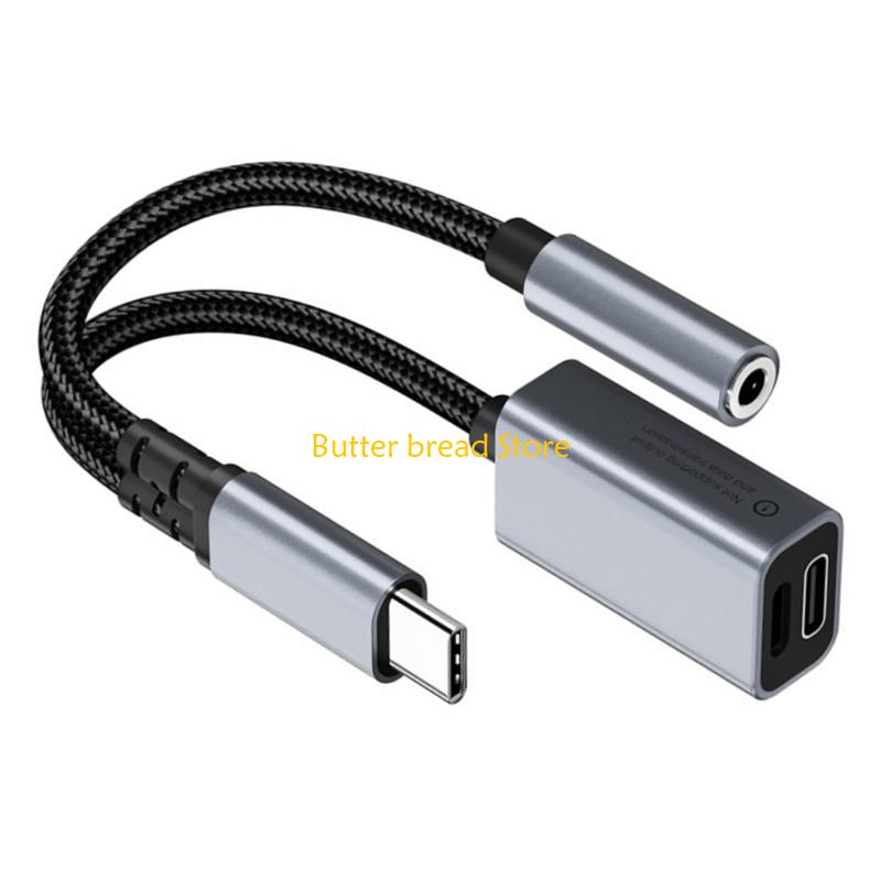W89C Hand USBC To 3.5mm Music Charging Cable Convenient & Practical Power Cable