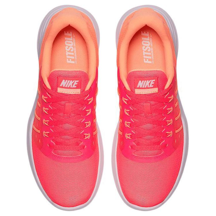 Nike LunarStelos Comfortable Versatile Non-Slip Wear-Resistant Rebound Low-Top Casual Running Shoes Women Sneaker Red Orange 844736-604