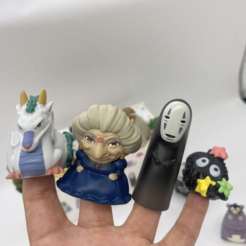 Spot Japanese Anime White Dragon Coal Ball Elf Faceless Male Finger Doll Decoration Blind Box Finger Set Toy Birthday Gift