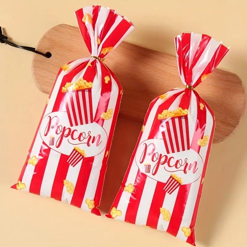 25/50/100 Buc Pungi Ambalaj Popcorn Pungi cu Dungi de Carnaval Cupe Portabile pentru Alimente Pungi pentru Gustări Mini Recipiente pentru Delicii Consumabile pentru Petrecere