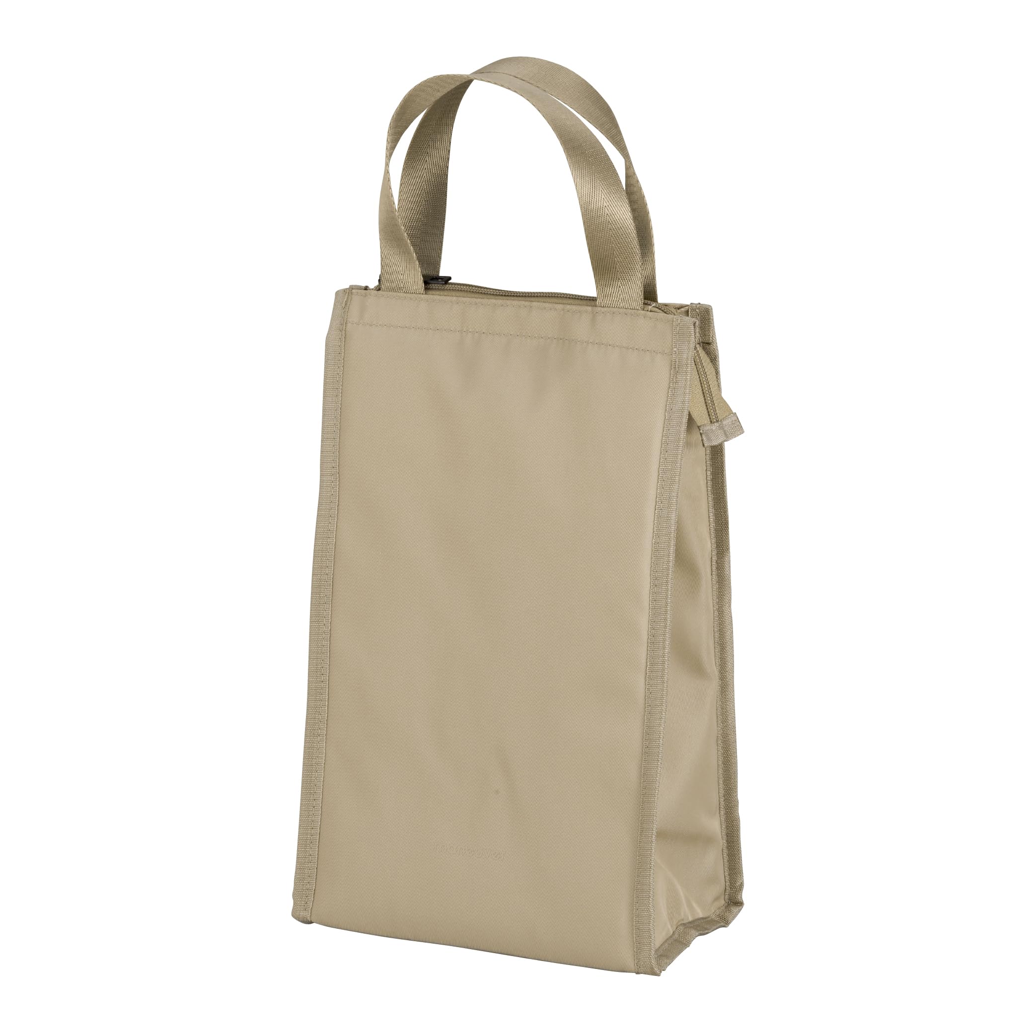 

CB Japan Insulated Square Bag, Stands Up When Open, 5L Capacity, Beige, with Interior Mesh Pocket, Small Maneuver