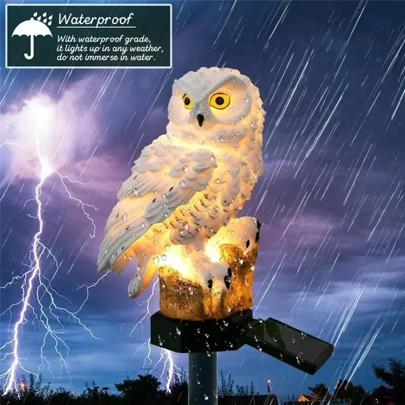 Solar Owl Garden Light,Outdoor Waterproof Pathway Lamp,Smart Sensor Ground Spike Light,Patio Decor,Lawn Lighting,Landscape Light