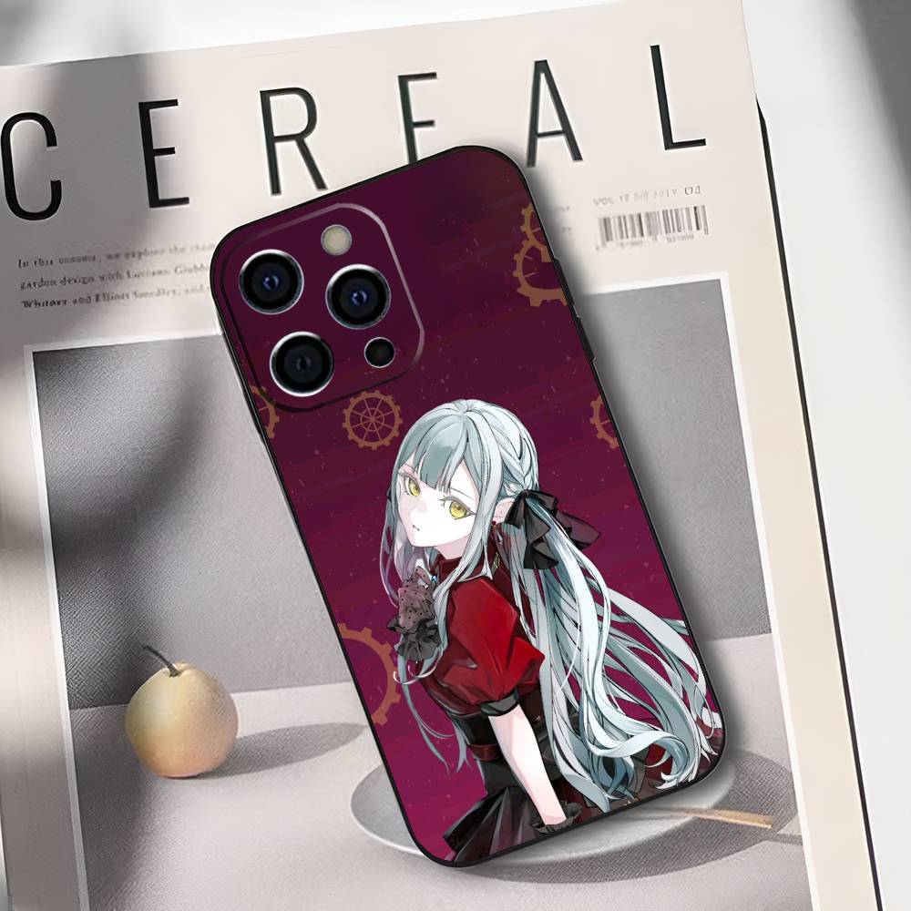 BanG Dream Anime A-Ave Mujica Phone Case For IPhone 17,16,15,14,13,12,11,Plus,Pro,Max,Plus,XS,soft case Black silicone