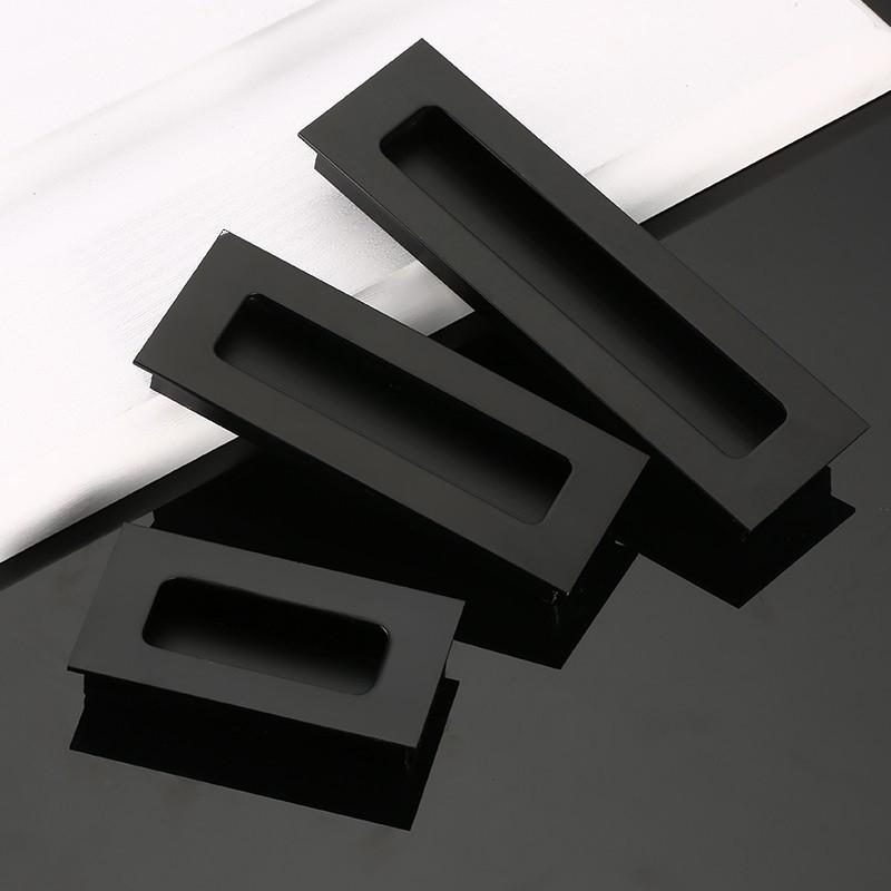 Alloy Embed Door Knobs Kitchen Cabinet Cupboard Door Drawer Hidden Dresser Pull Handles Furniture Hardwre Accessory