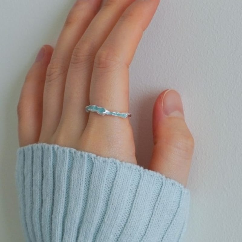 gemade Blue wave ring #R010