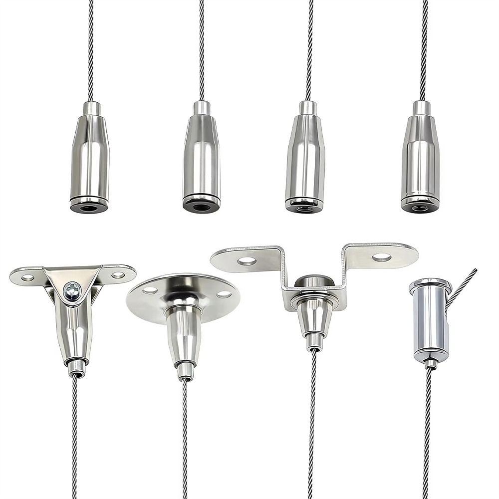1Pcs 1.5mm Wire Rope Suspension Kit Hanging Cable Kit for Lighting Fixtures and Picture Decoration