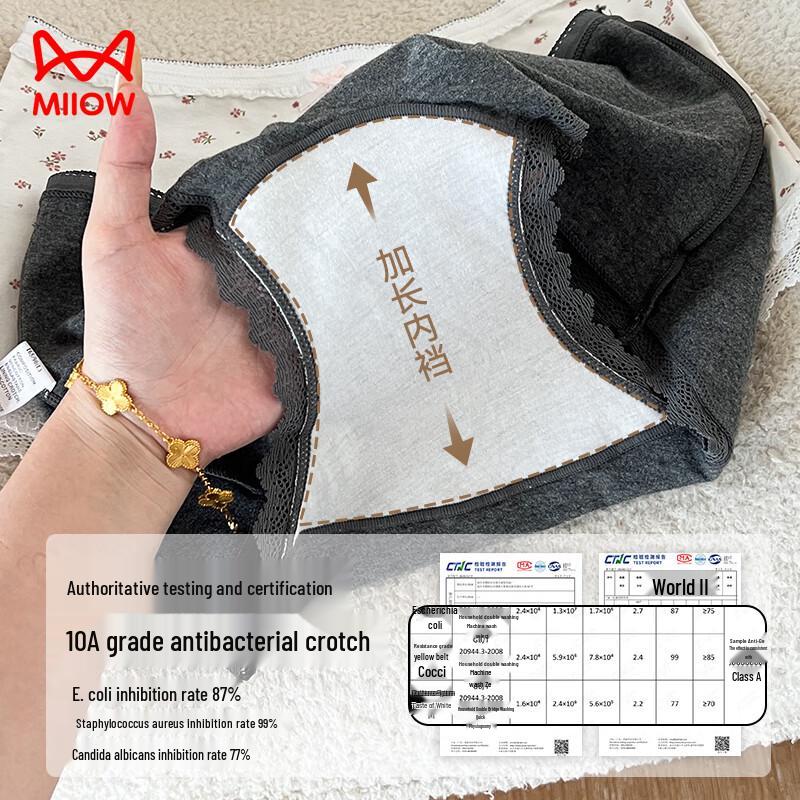 Mao Ren Women's Cotton Antibacterial Boxer Briefs