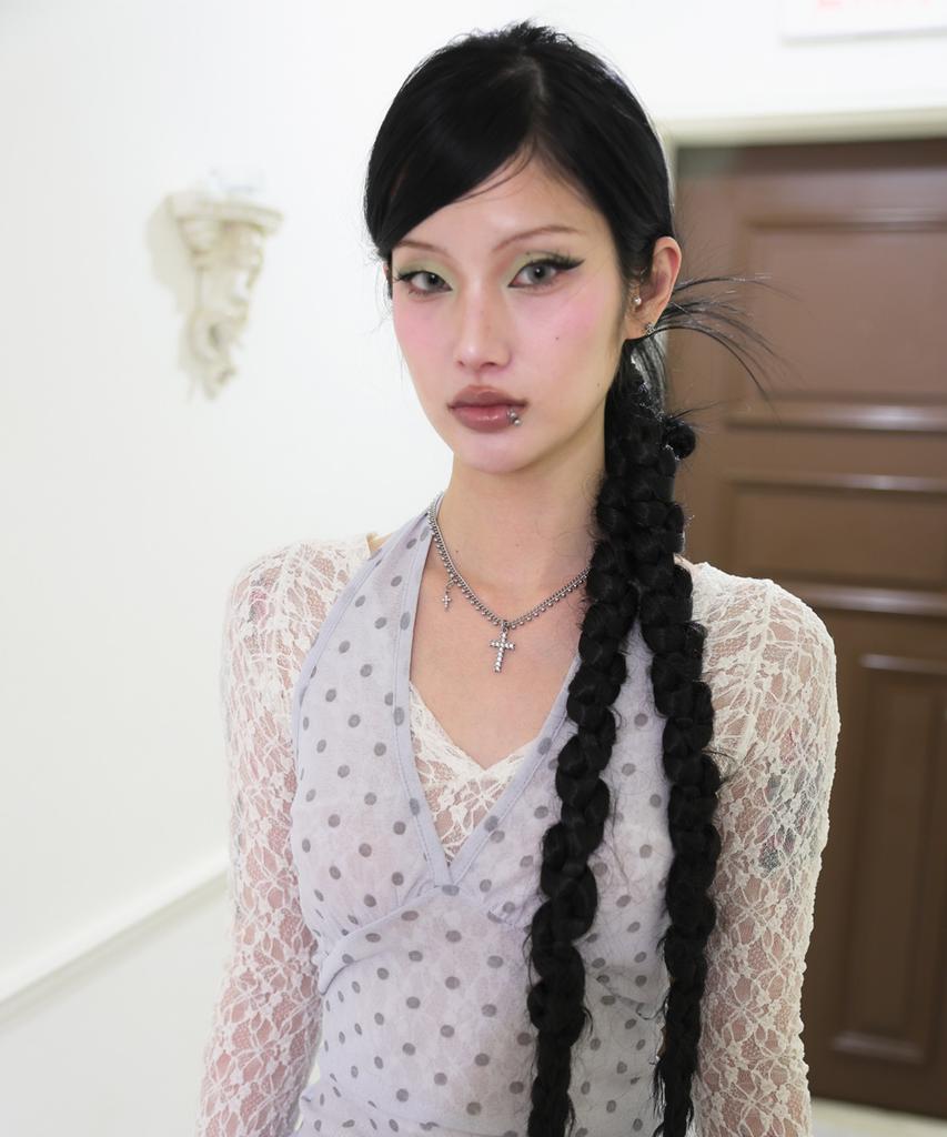 Miae Dot Cross Necklace
