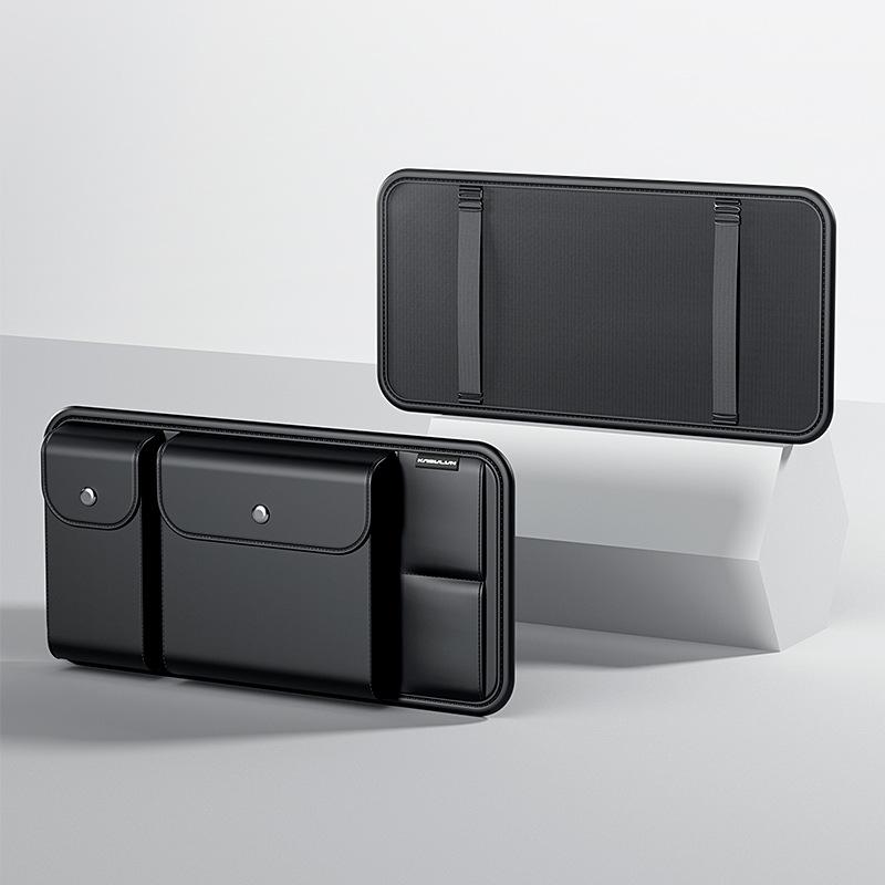 Multifunctional Car Sunshade Organizer Universal Vehicle Eyeglass Holder Driving License Pouch - Automotive Accessory