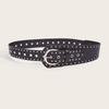 Retro Y2k Belt for Women Black Brown Studded Rivet Design with Vintage Style