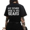 MEIN ANDERES FAHRZEUG IST SEINE BARTBUCHSTABEN GEDRUCKT DAMEN T-SHIRT, Sommer-Outfit für Damen