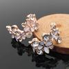 Engood 60Pcs Drops Arc Flower Rhinestone Button Sewing Trim & Embellishments Craft Buckle for DIY Hair Accessories Wedding Decor