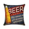 Beer Wine Retro Style Cushion Cover Home Tetiles Decorative Throw Pillow Case Party Bar Sofa Seat Cushion Cover Pillowcase,(8)