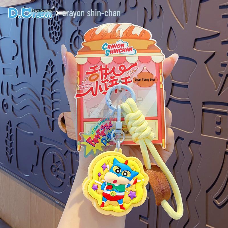 Genuine Crayon Shin-chan Kung Fu Keychain Backpack Pendant Anime Doll
