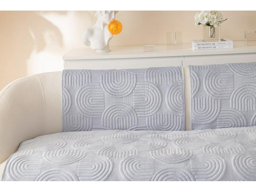Autumn/Winter Plush Thickened Non-Slip Sofa Cushion - 2022 Quilted Solid Color Cover