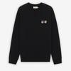 Autumn Women's Double Fox Head Embroidered Pullover for Men and Women Same Style Couple Round Neck Full Size Sweater