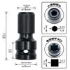 Electric Wrench Hex Adapter: 1/2 to 1/4 Conversion Sleeve