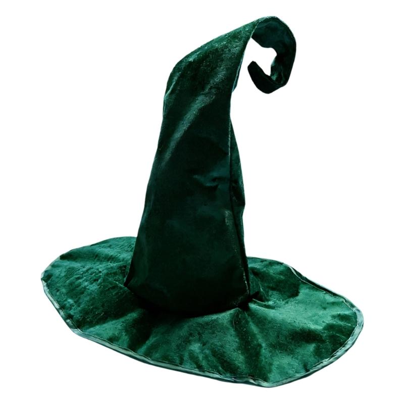 Tall Pointed Party Hat for Seasonal Costumes, Shapeable Outline and Tip with Soft Polyester Shell and Support Frame