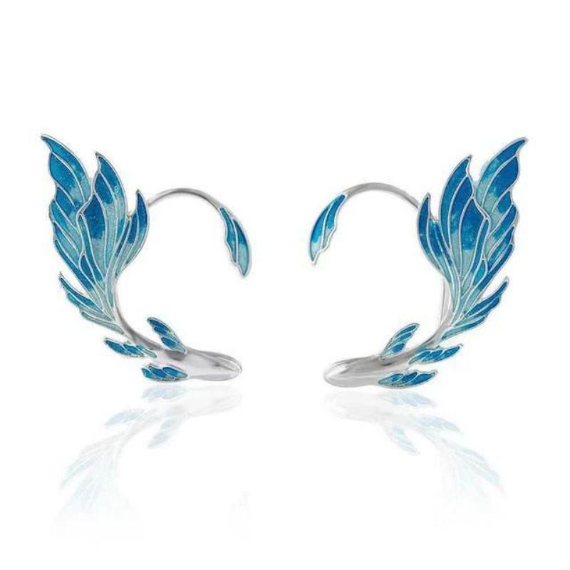 Anime Game Genshin Impact Earrings Sangonomiya Kokomi Cosplay Unisex Fashion customization Fish Blue Ear Clips Party Jewelry