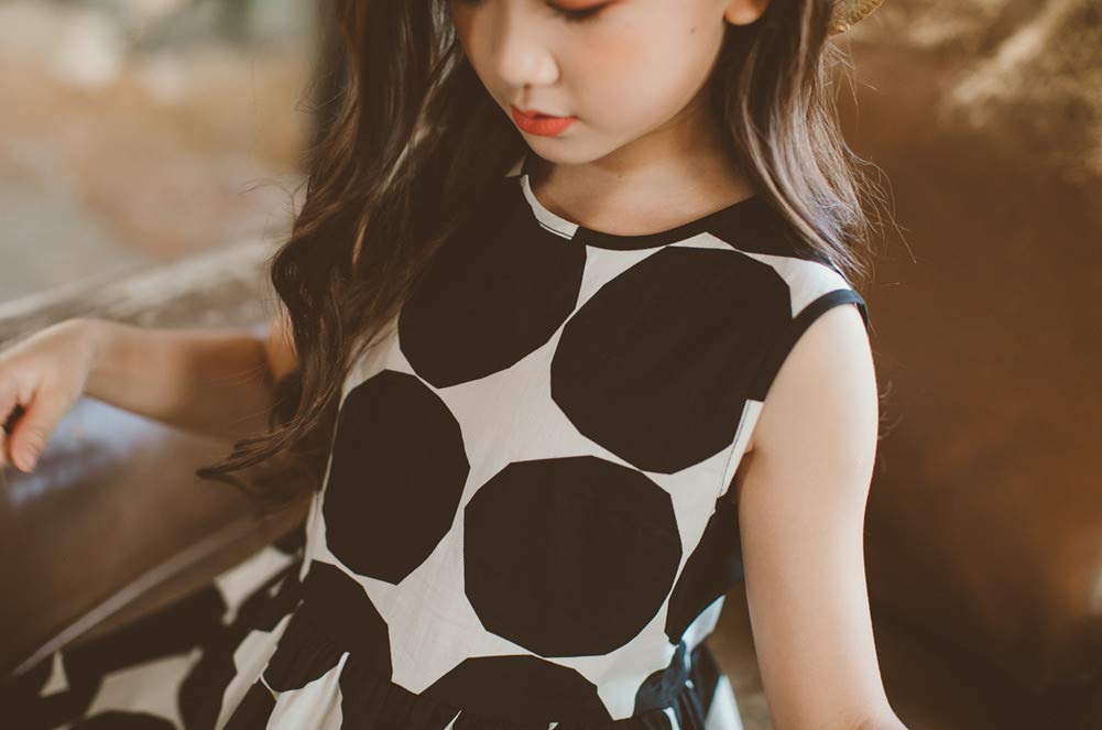 Long Sleeveless Summer Dress with Oversized Polka Maxi Simple Hawaiian Perfect for and Size 130 Biei-ya Kids' Dots, Style, Style, Casual, Resorts,