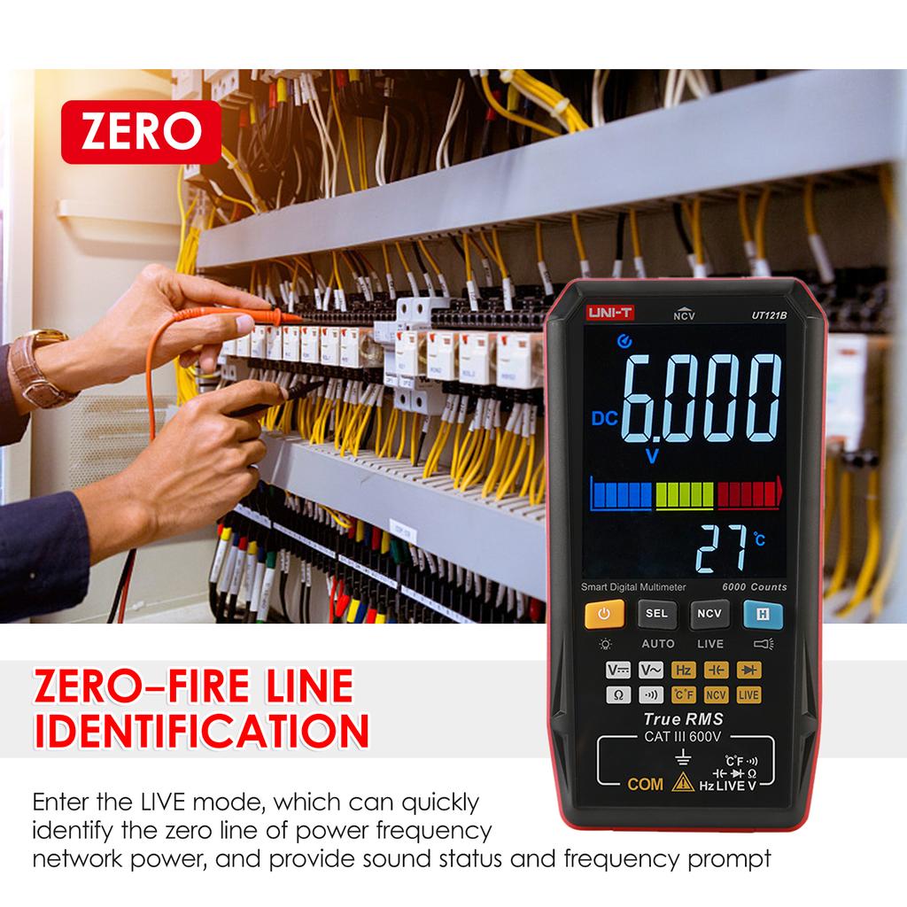 UNI-T UT121B Smart Digital Multimeter Mini Portable Universal Tester Multiple Meter Voltmeter with