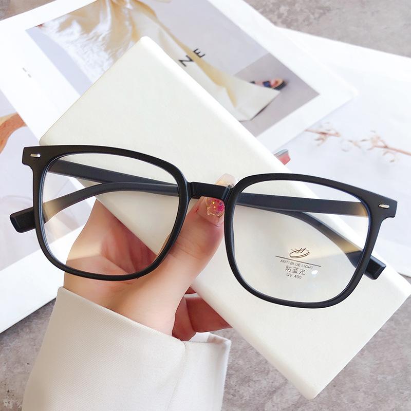 Modische Blaulichtblockierende Brille Herren Quadratisch Klar Schwarzer Rahmen Computerbrille Damen Klar Strahlenschutzfilter Brille