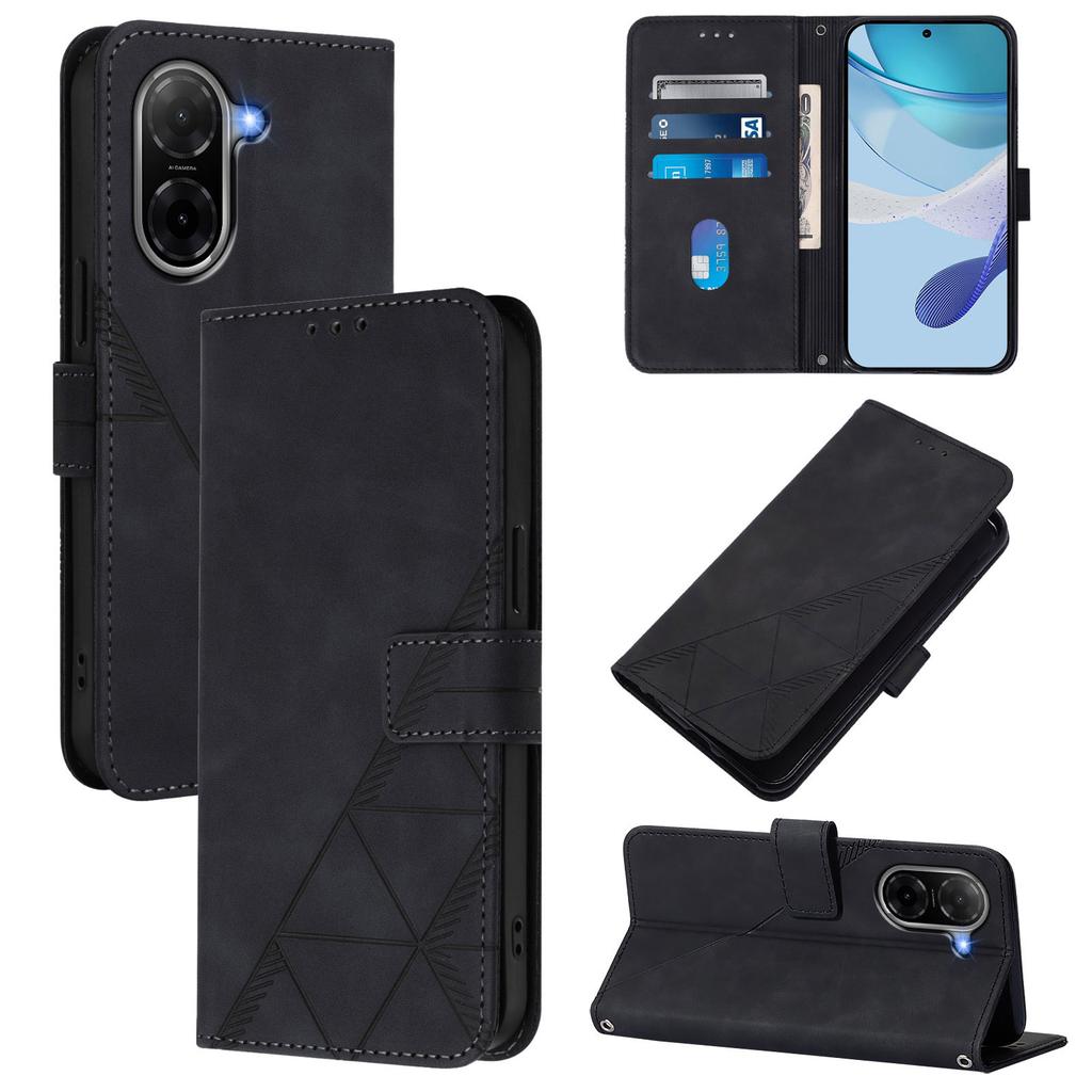 For Xiaomi Poco C71 4G/Redmi A5 4G (171.7mm) Leather Case with Hand Strap Wallet Stand Phone Cover