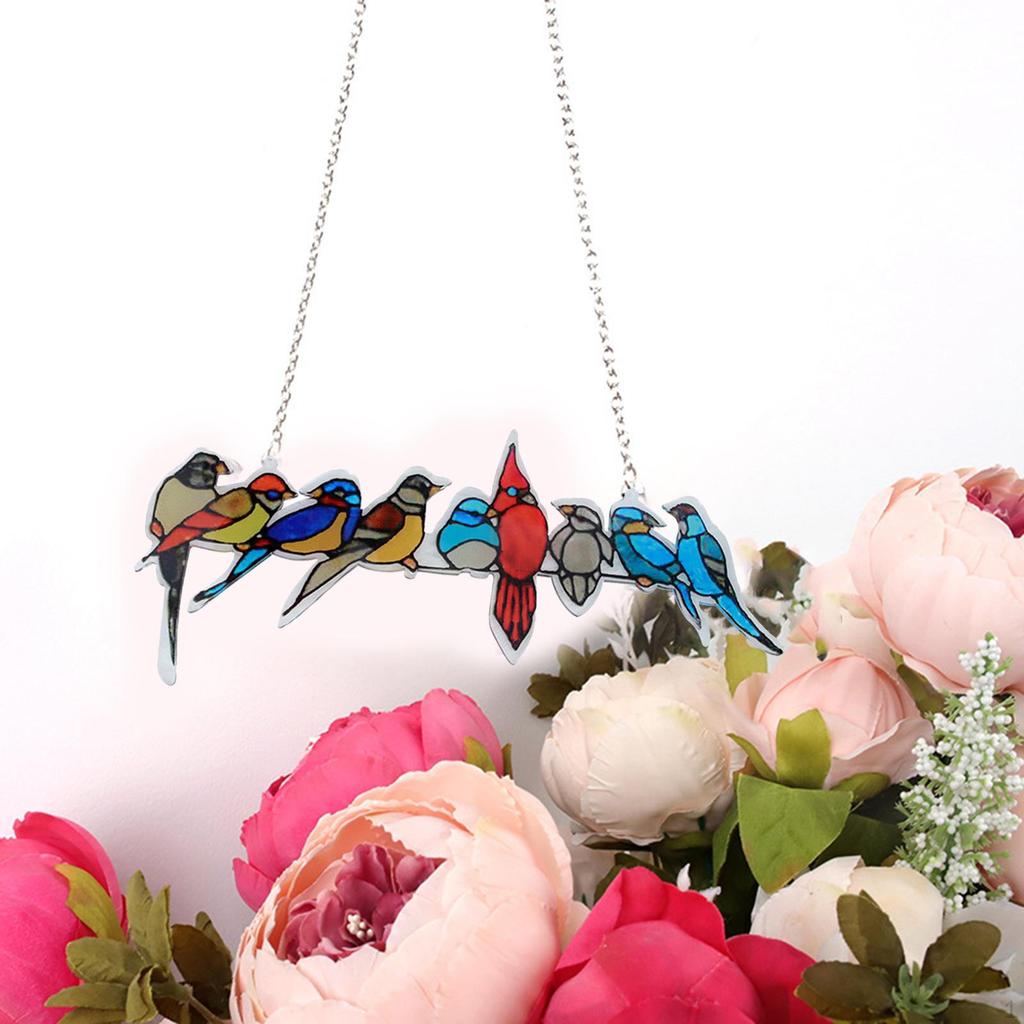 Acrylic Wall Hanging Cartoon Bird Pendant Home Decor Lovely Ornament Hangings