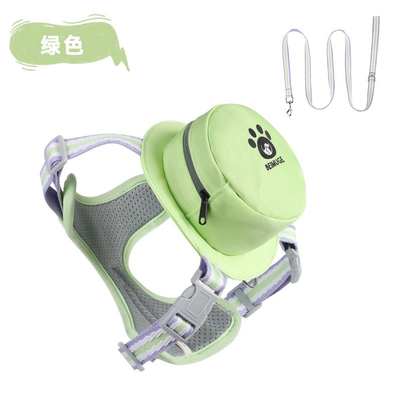 New Pet Dog Self-backpack Dopamine Leash Teddy Small and Medium-sized Dog Cat Vest Style Chest Back