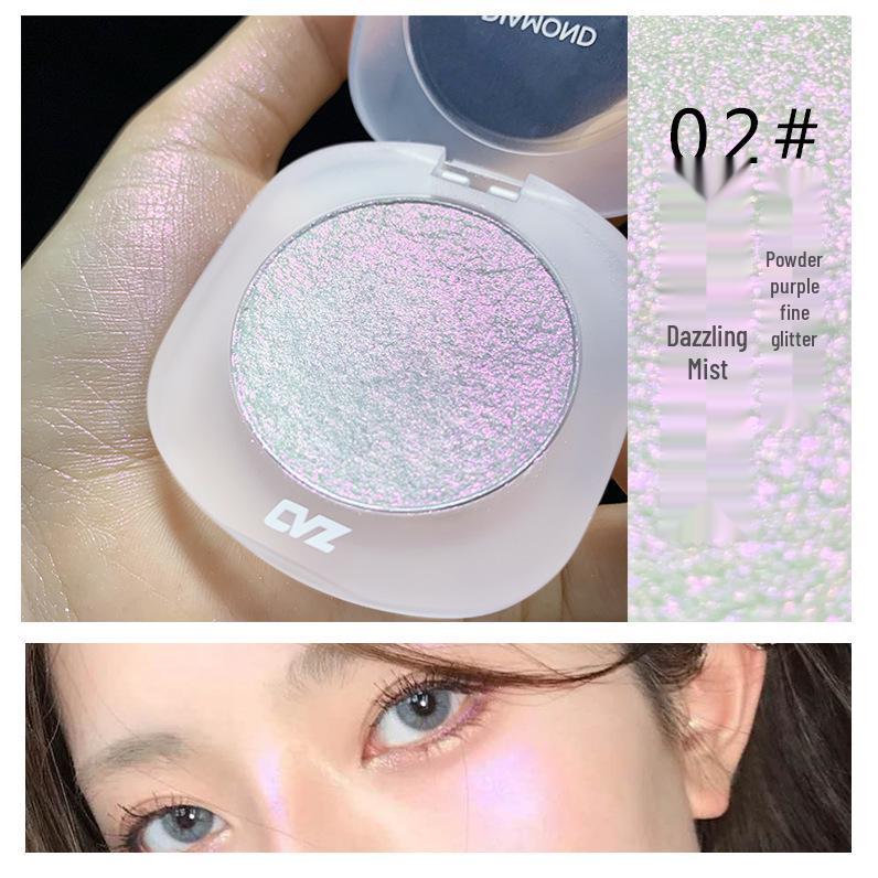 Poudre Illuminatrice CVZ Galaxy Shimmer: Bronzer Nacré Tridimensionnel pour un Éclaircissement Naturel.