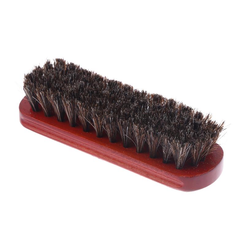 

High-quality Shoe Brush, Solid Wood Dust-cleaning Brown-red Horsehair Brush, Soft Horsehair Brush