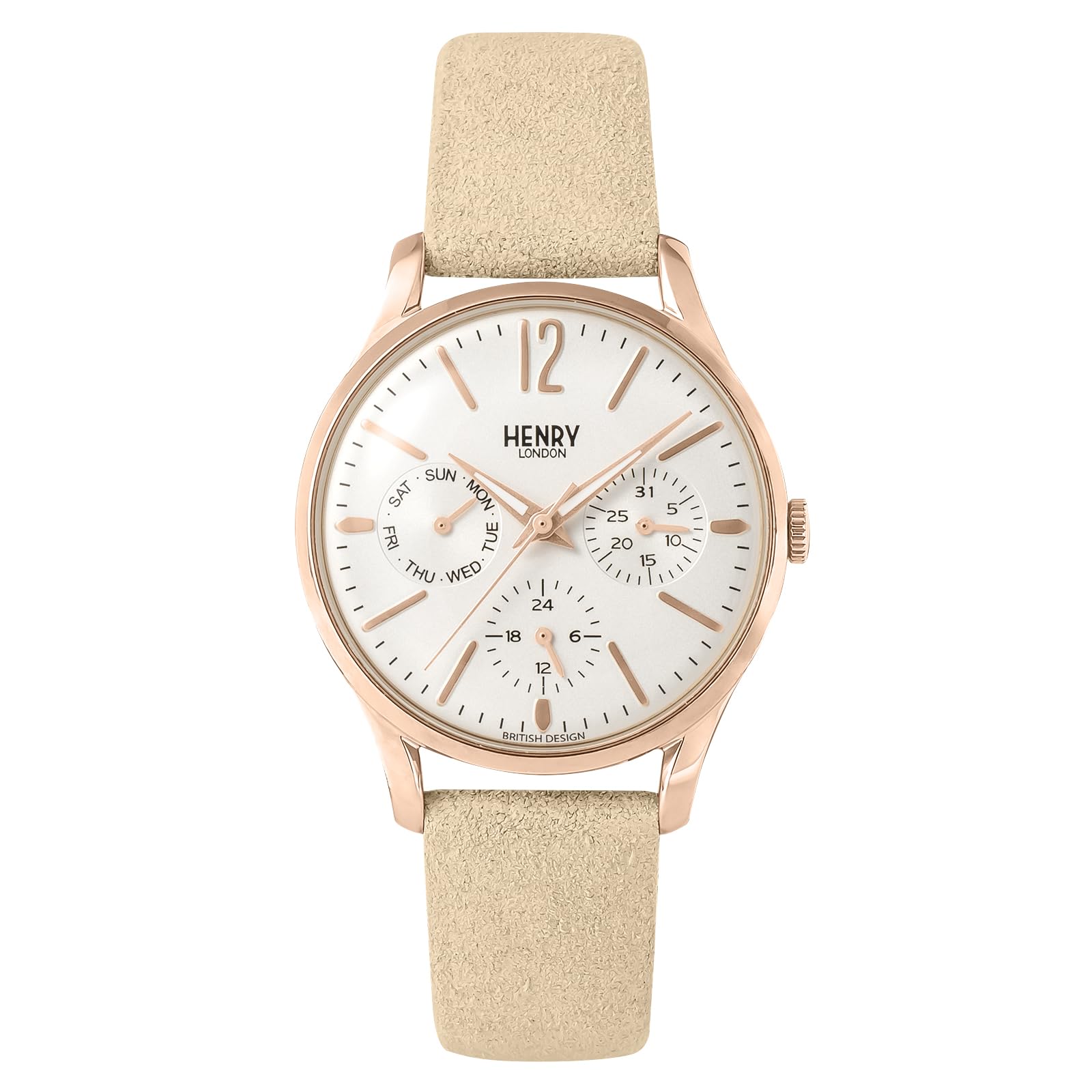 HENRY LONDON Pimlico Unisex Watch HL34-MS-0444-IV Quartz 3 ATM Water Resistant White Dial Stainless Steel Band Analog Wristwatch (Parallel Import)