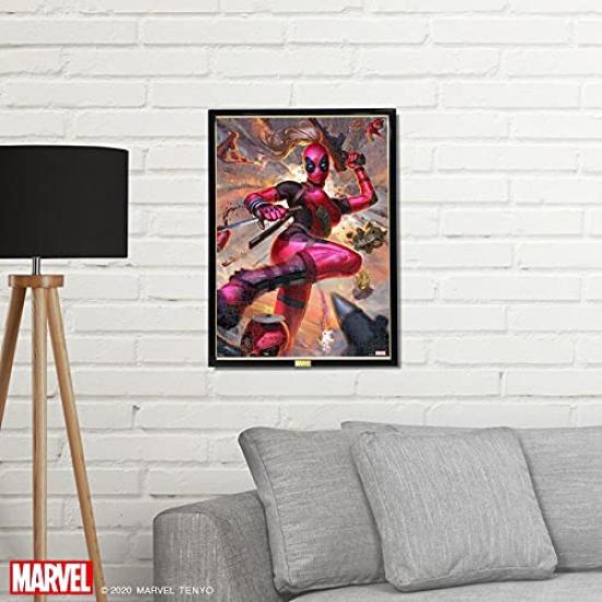 1000-Piece Jigsaw Puzzle Marvel Lady Deadpool Gyutto Series [Pure White] (38.2x53.2cm)