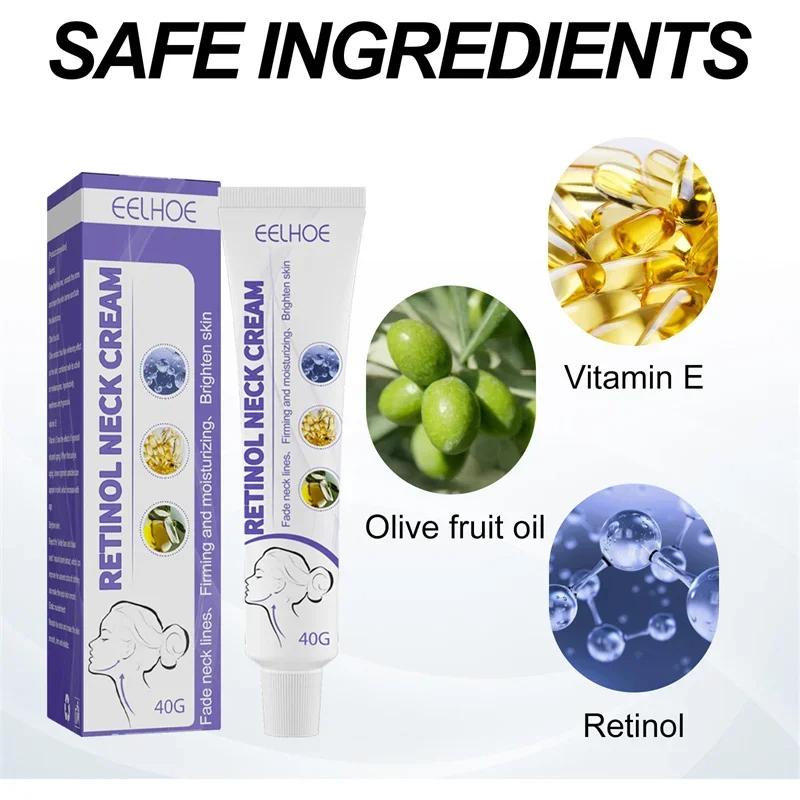 Straffende und anhebende Halscreme, Verjüngung, aufhellende Haut, Feuchtigkeitscreme, Retinol-Hautstraffungscreme für die Halspflege