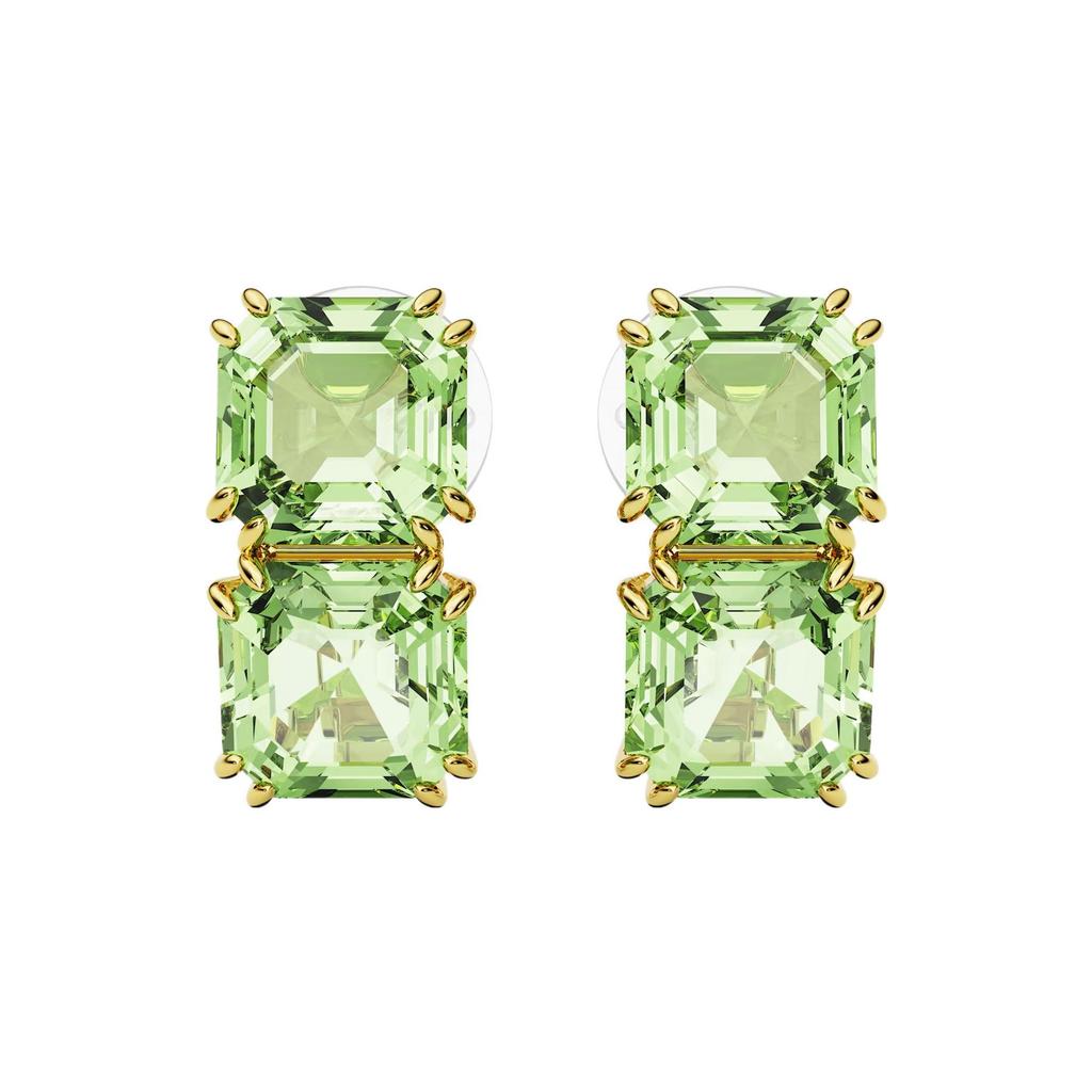 Swarovski Millenia Clip-On Square Cut Earrings Women Earrings Green 5654559